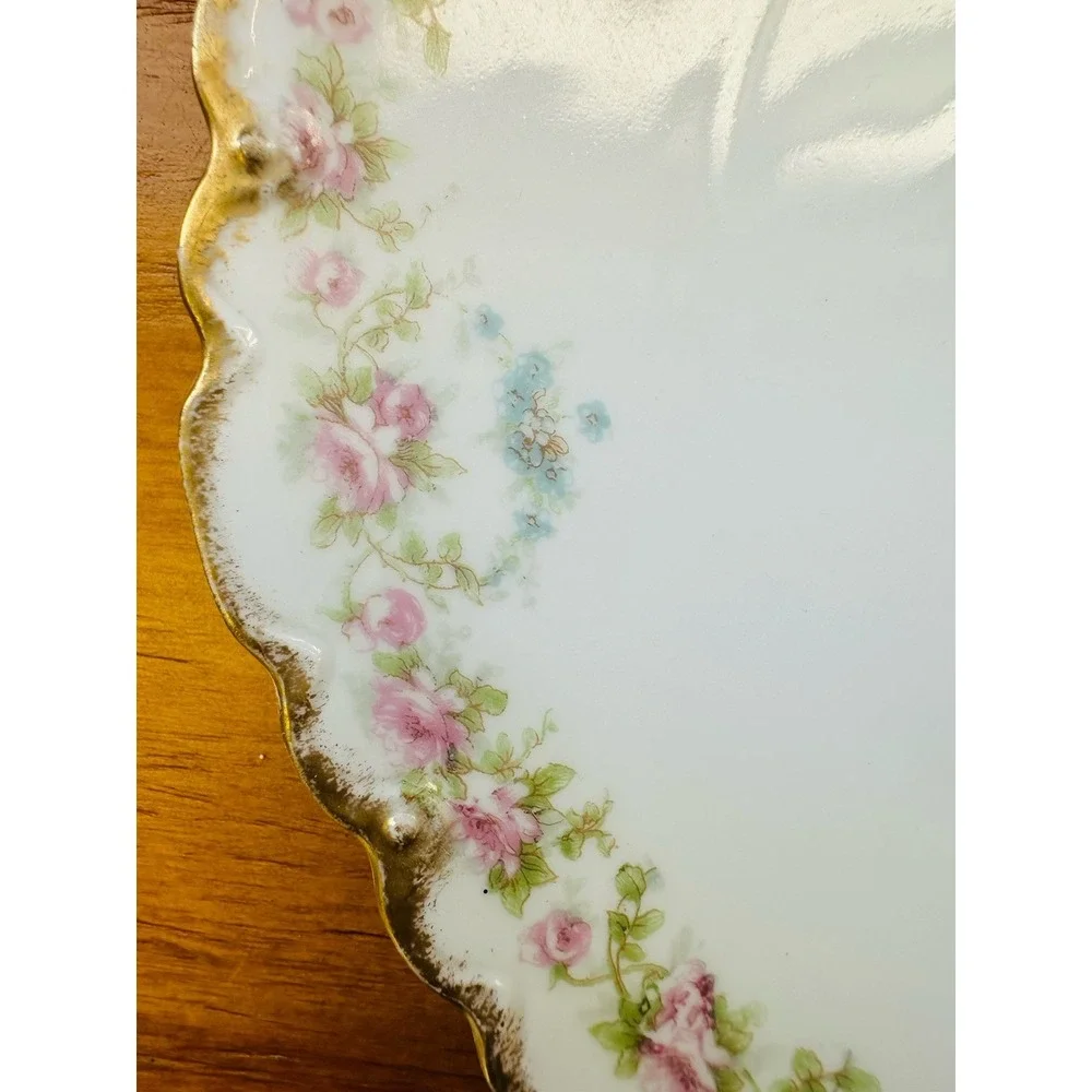 Theodore Haviland Limoges‎ Salad Plate France Pink Flowers Vintage